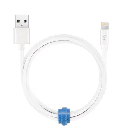 Blu Element - Braided Charge/Sync Lightning to USB-A Cable 4ft (White)
