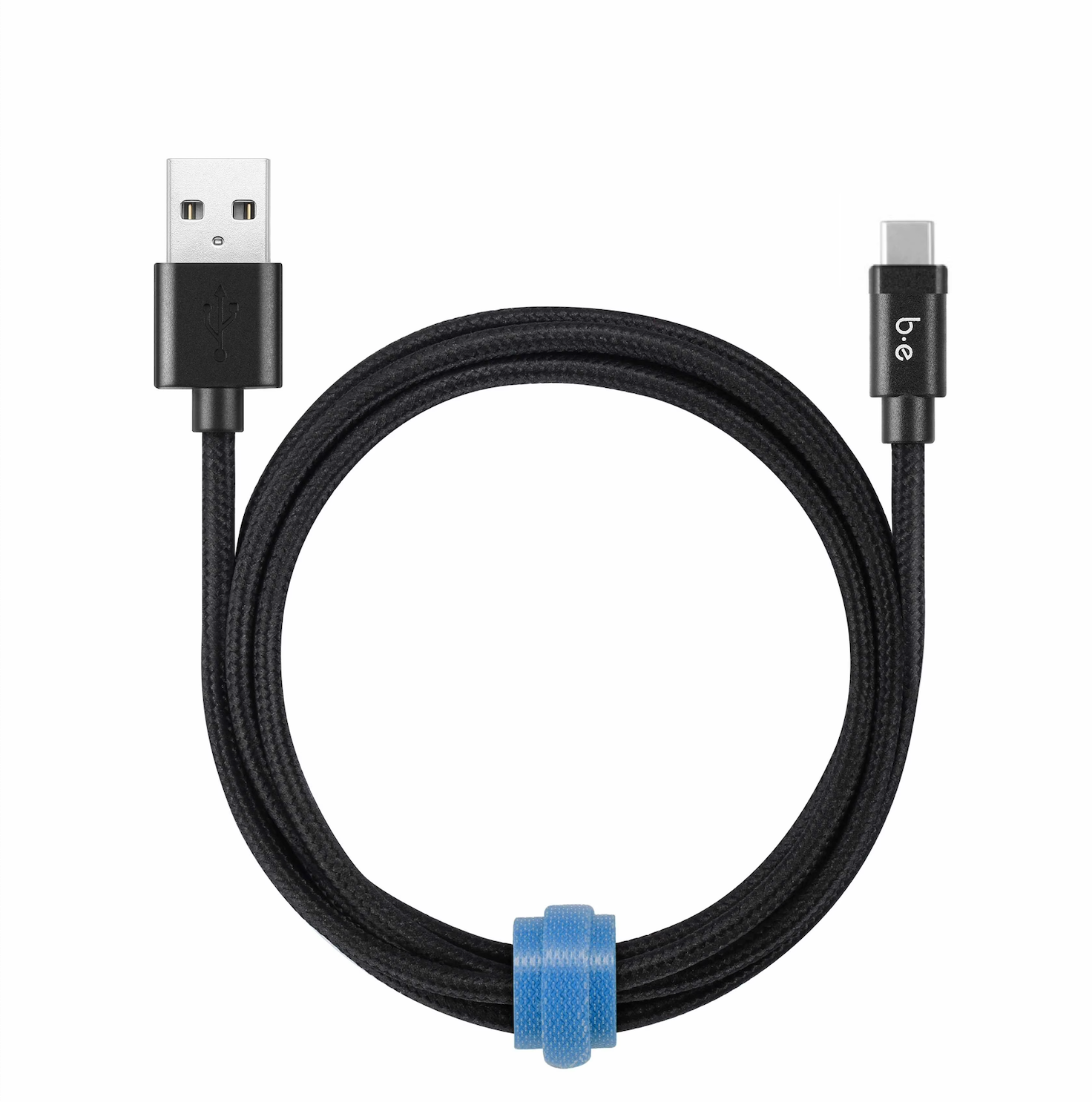 Braided Charge/Sync USB-C to USB-A Cable 4ft Black