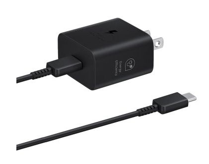 Samsung - OEM 25W PD w/USB-C to USB-C Cable Wall Charger (Black)