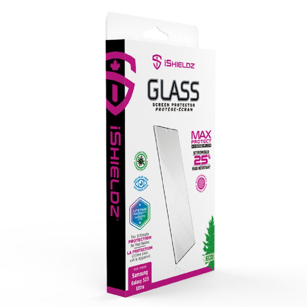 iShieldz - Max Protect Hybrid-Flex Glass Screen Protector for Galaxy S23 Ultra