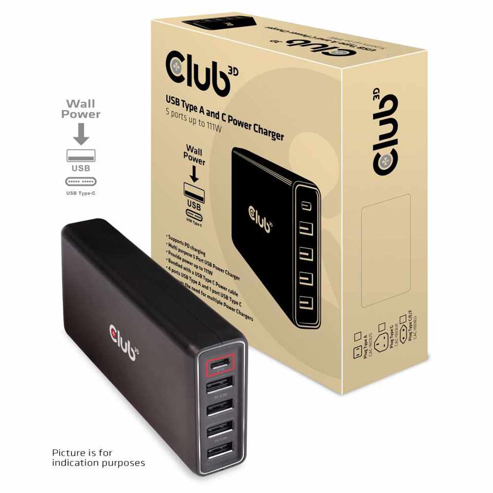 Club3D USB-C to USB-C 100W+ Cable Black
