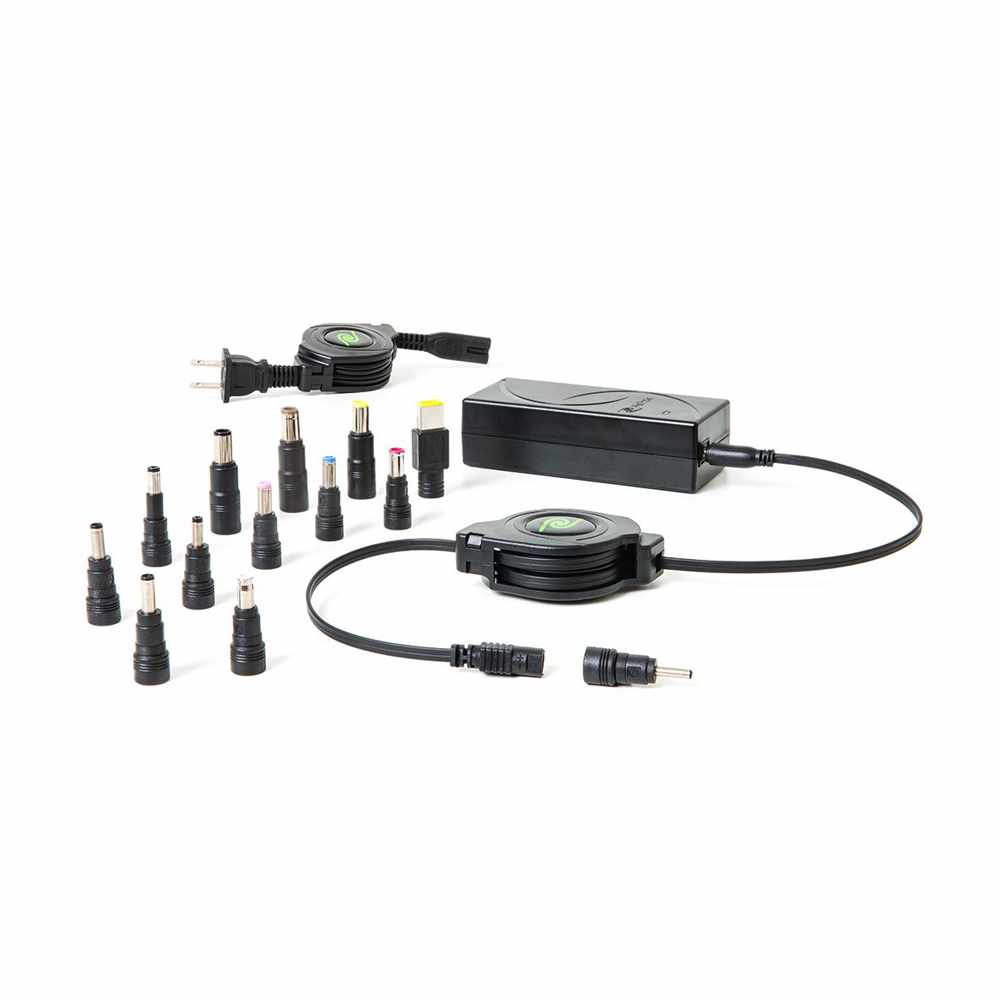 Helix/Retrak Retractable Universal Laptop Charger 65W Black