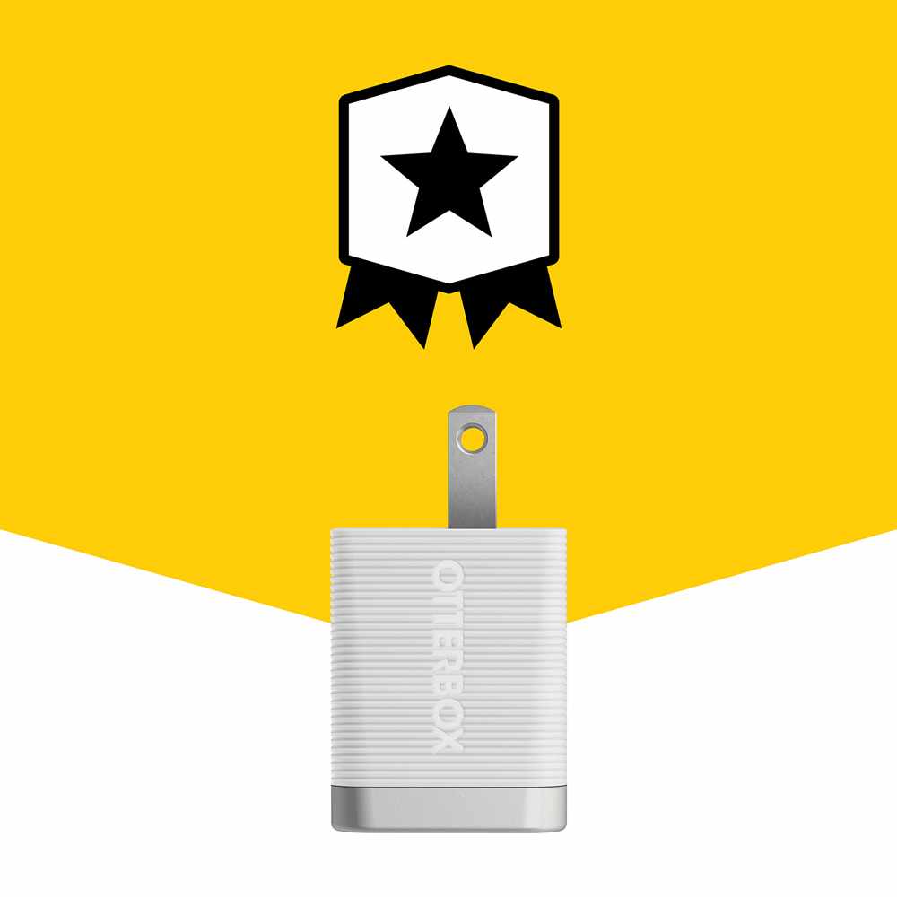 OtterBox Premium Pro Wall Charger 30W GaN PD/PPS USB-C White with Foldable Prongs