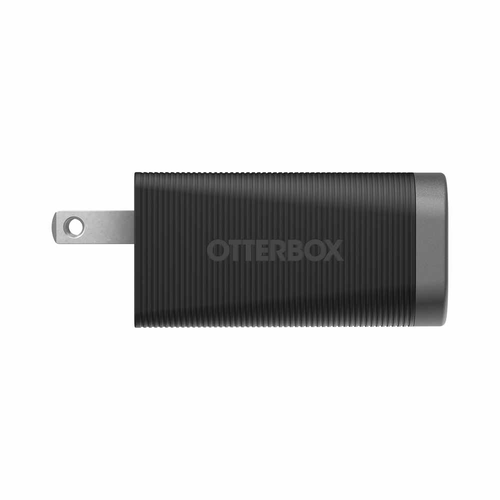 OtterBox Premium Pro Wall Charger 72W PD/PPS 2-Port USB-C & USB-A Black with Foldable Prongs