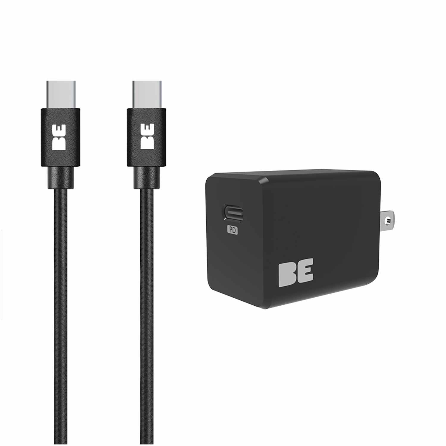 Blu Element USB-C to USB-C 4 ft 20W Cable Black