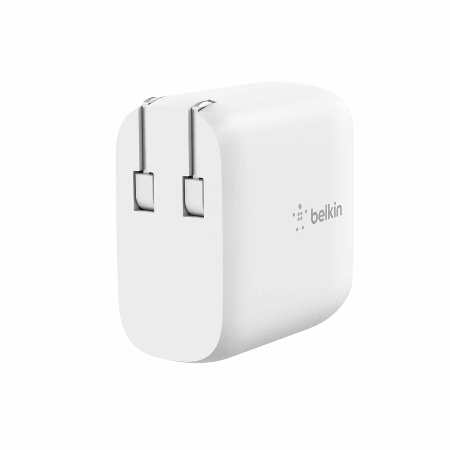 Blu Element Belkin BoostCharge Wall Charger 40W PD 2-Ports USB-C White