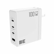 Blu Element Wall Charger Multi Port GaN 100W PD & QC3 Black 100W+