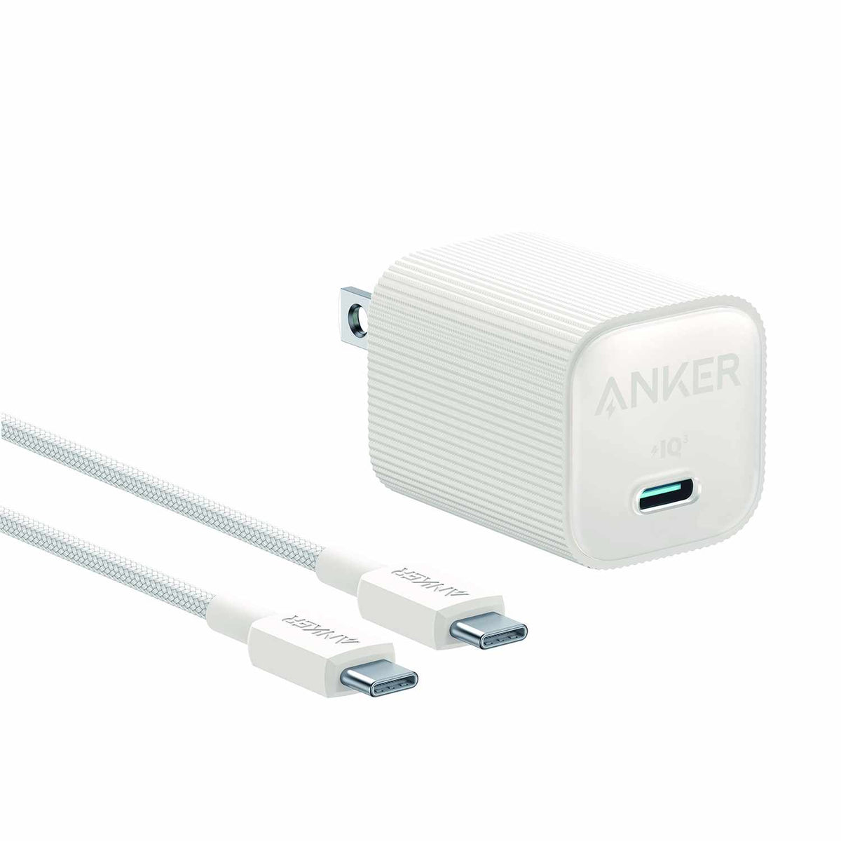 Anker USB-C to USB-C 3 ft 30W Cable White