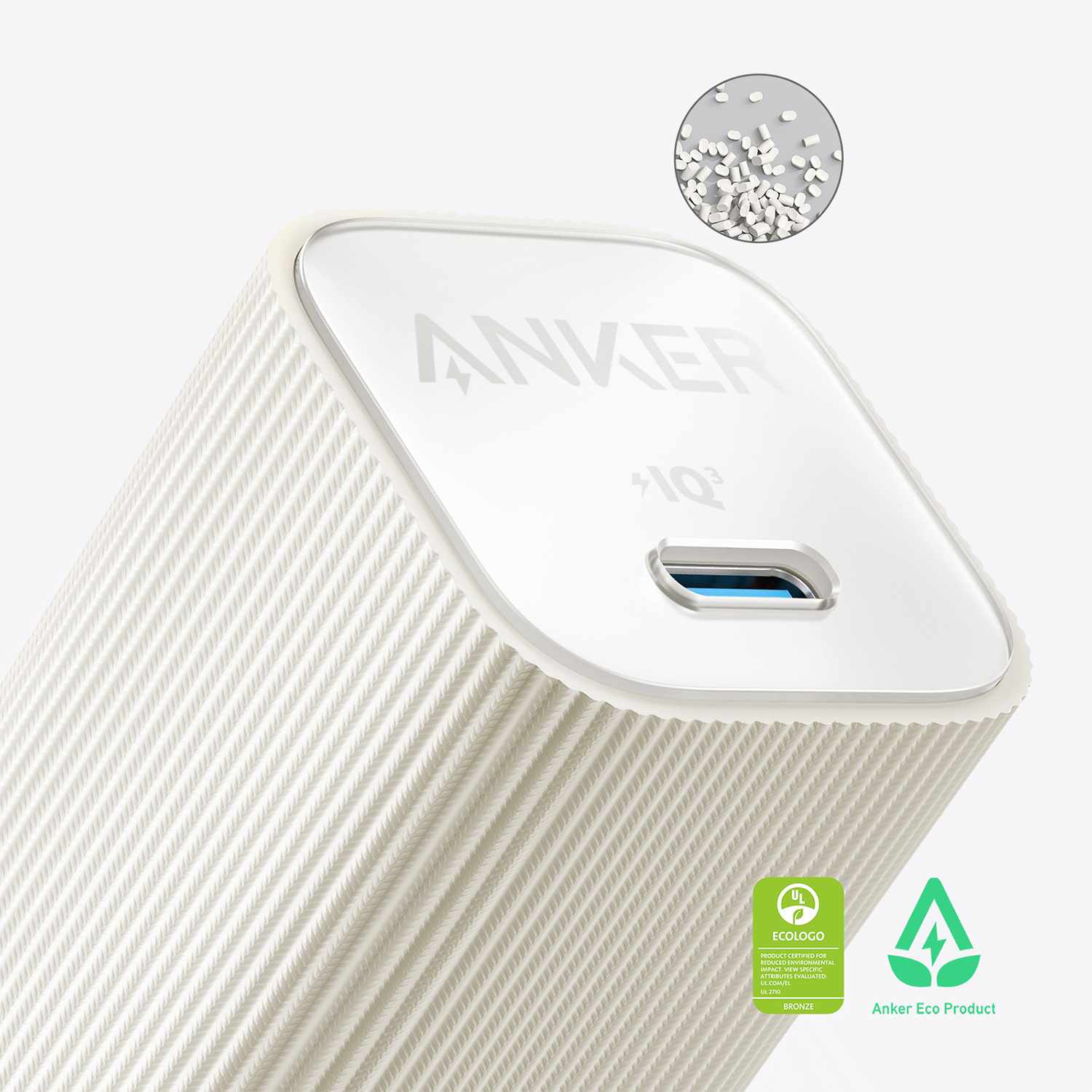 Anker Nano Wall Charger 30W USB-C White with USB-C AKSD Brained 3ft Cable