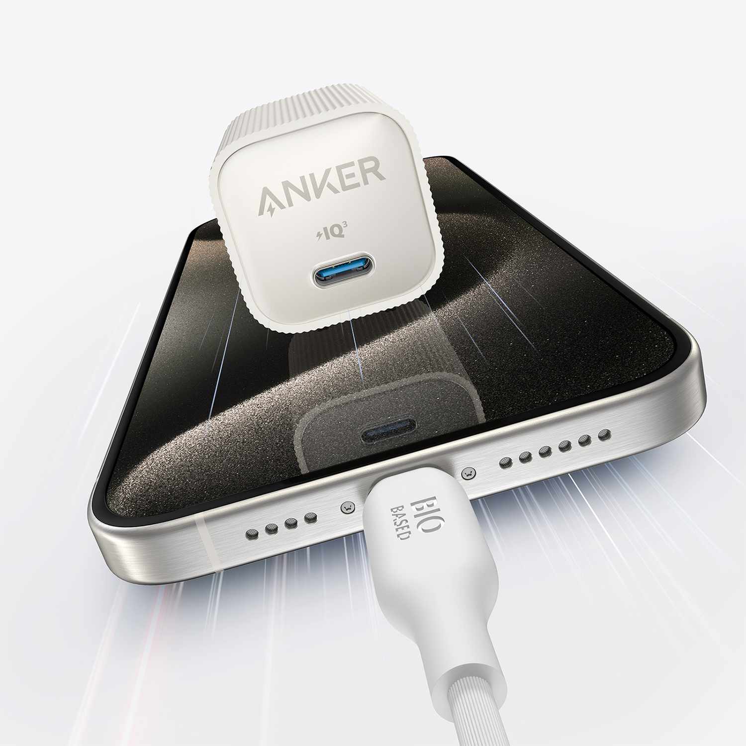 Anker USB-C to USB-C 3 ft 30W Cable White