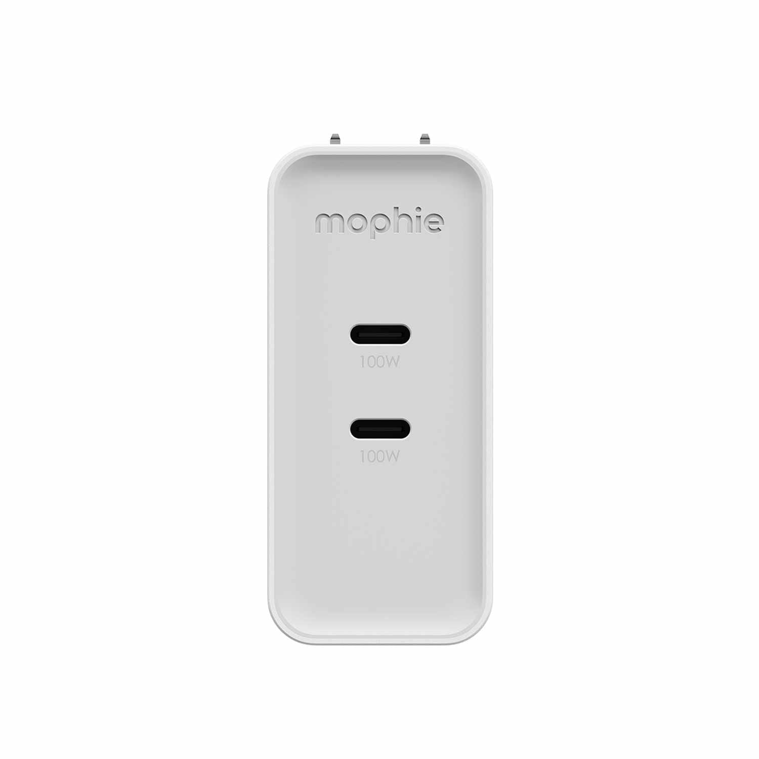 mophie Wall Charger 100W GaN PD 2-Port USB-C White