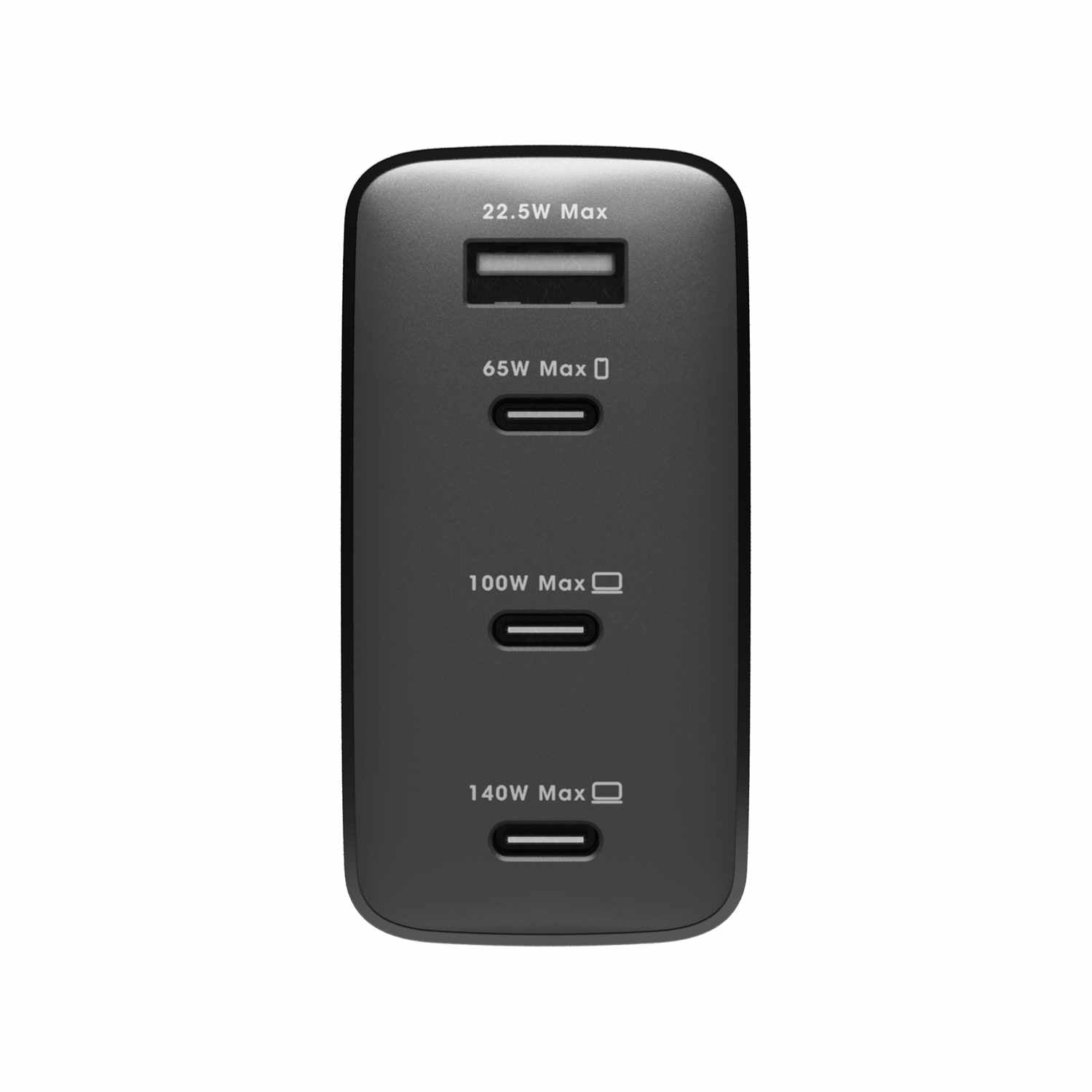 OtterBox Premium Wall Charger 140W 4-Port 3xUSB-C/USB-A Black