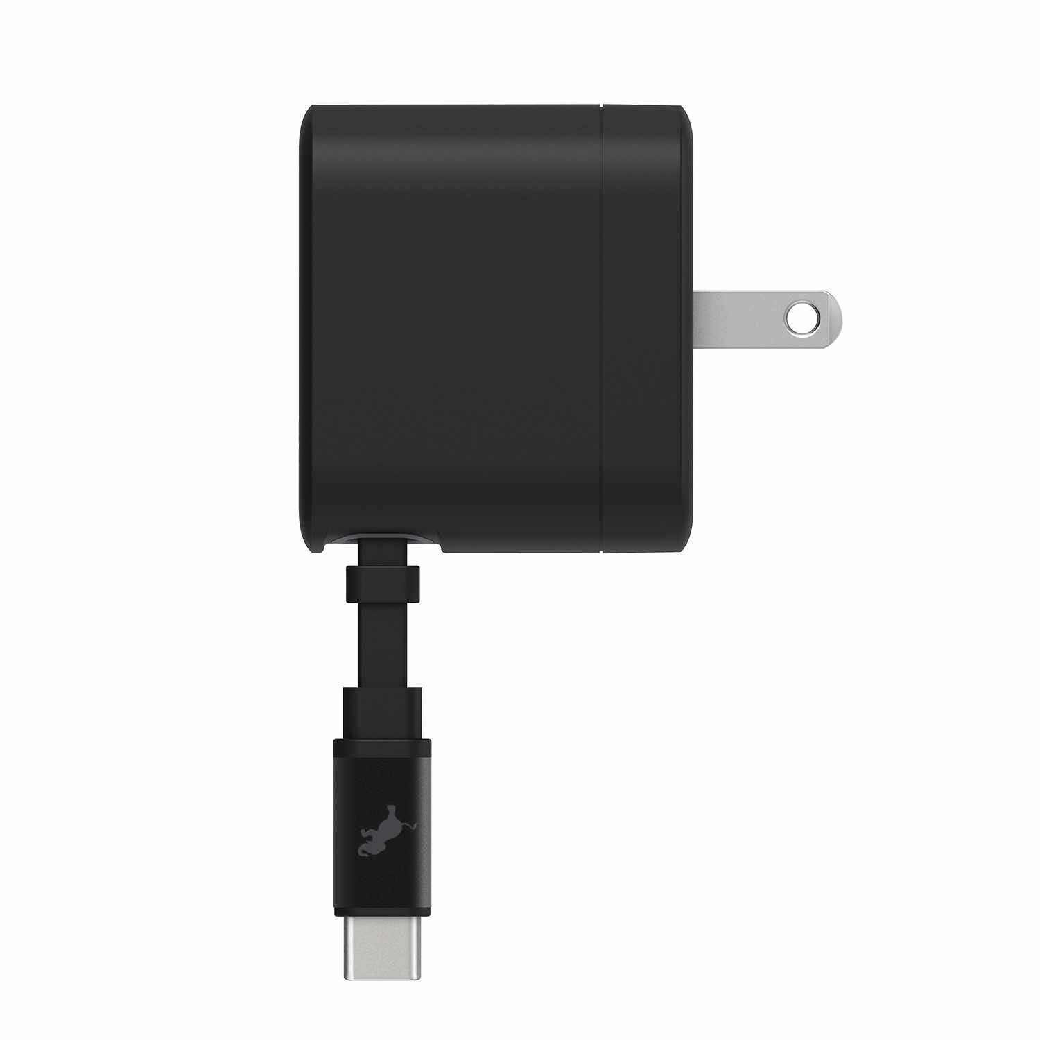 Nimble Wally Stretch Retractable Wall Charger 35W PD with USB-C Cable Black