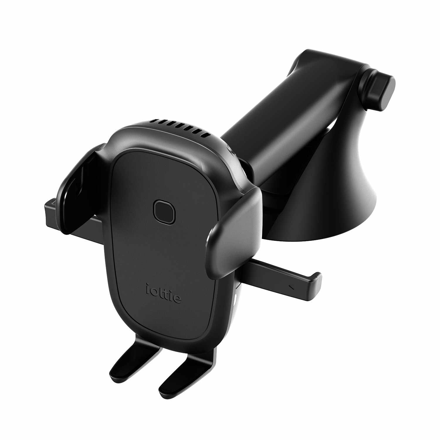 iOttie Easy One Touch Wireless 3 Fast Charging Universal Dash and Windshield Mount Black