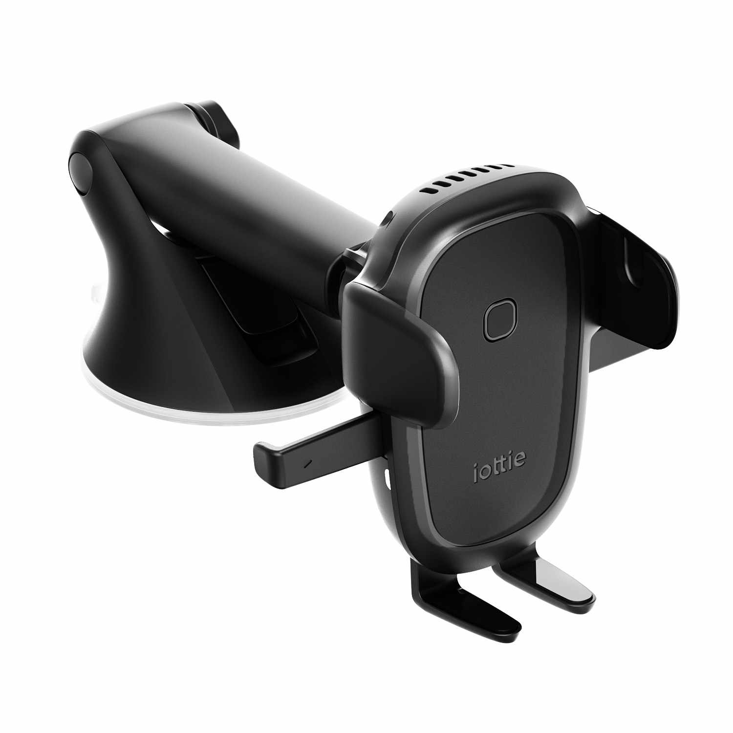 iOttie Easy One Touch Wireless 3 Fast Charging Universal Dash and Windshield Mount Black