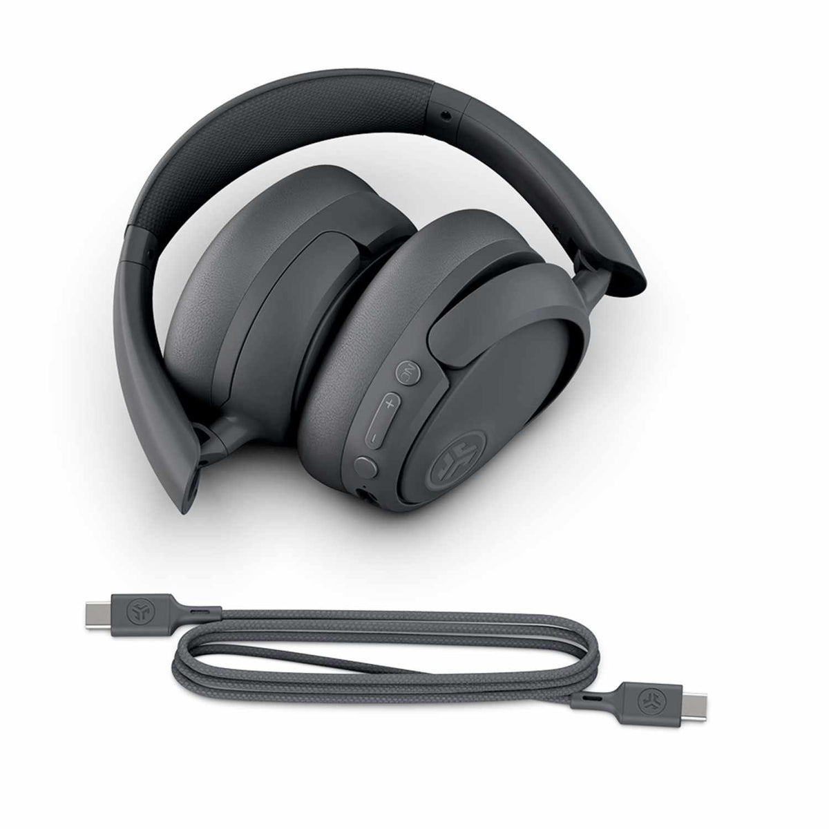 JLab Jbuds Lux ANC Wireless Over Ear Headphones Graphite Grey
