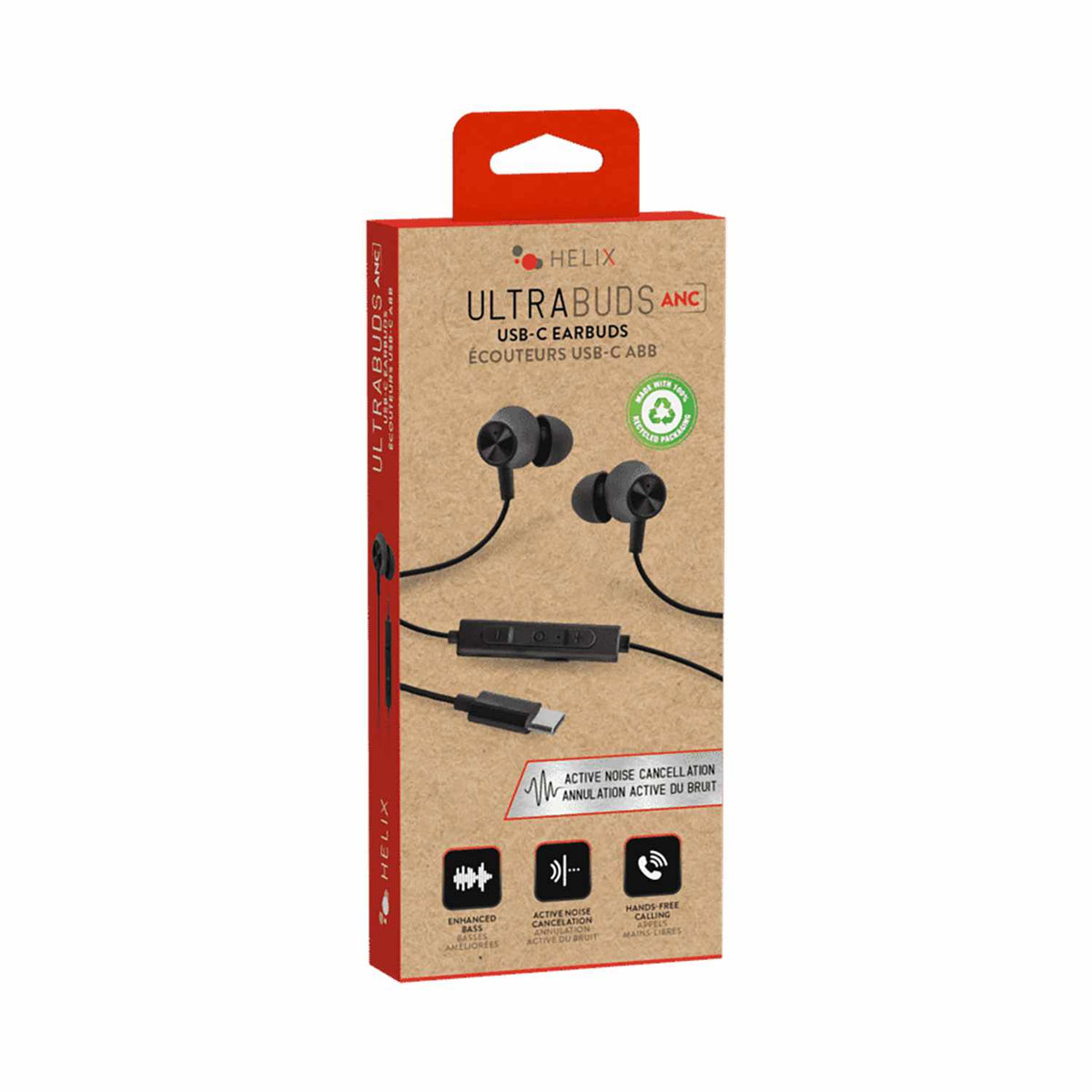 Helix/Retrak USB-C ANC Earbuds Black