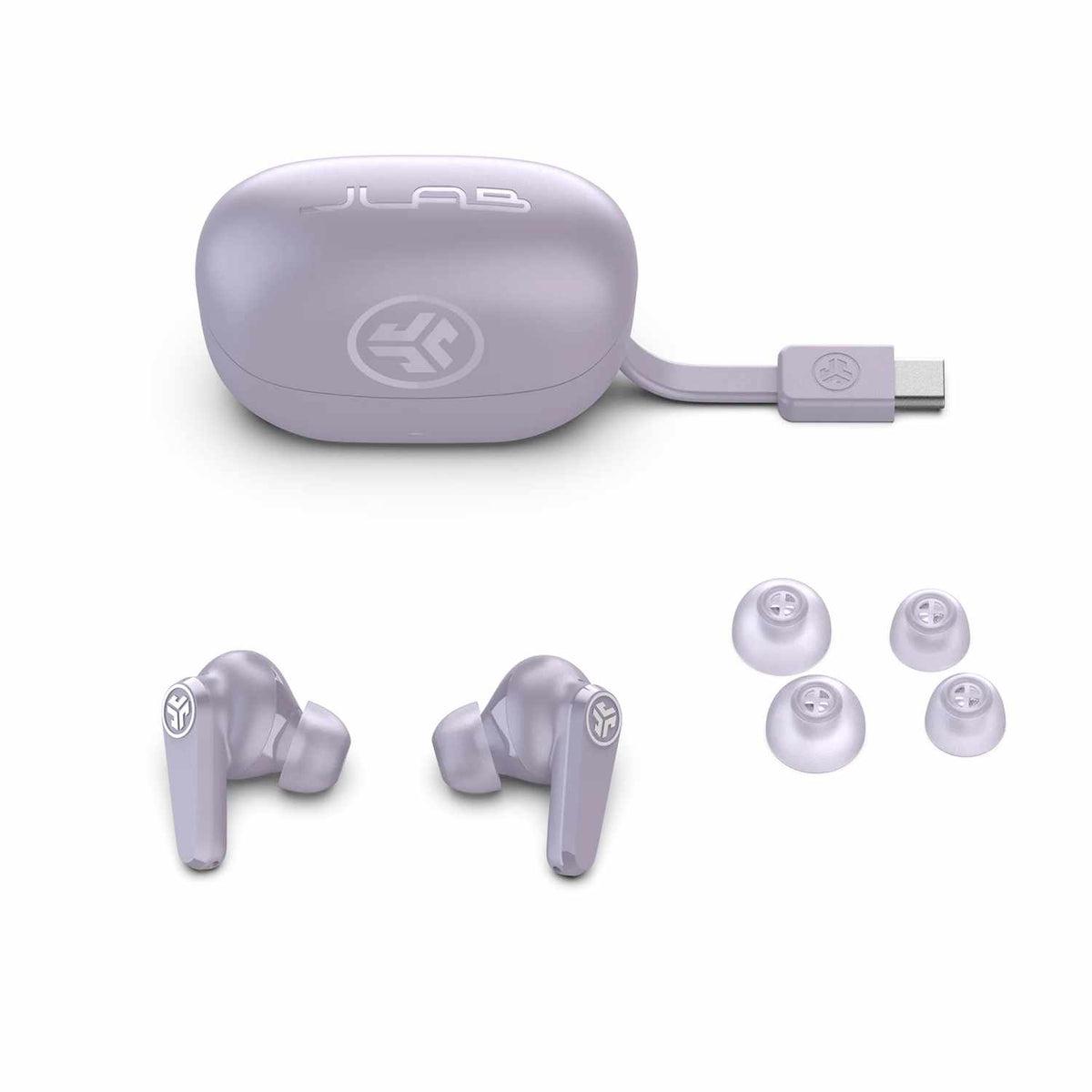 JLab Go Pods ANC True Wireless Earbuds Lilac Purple