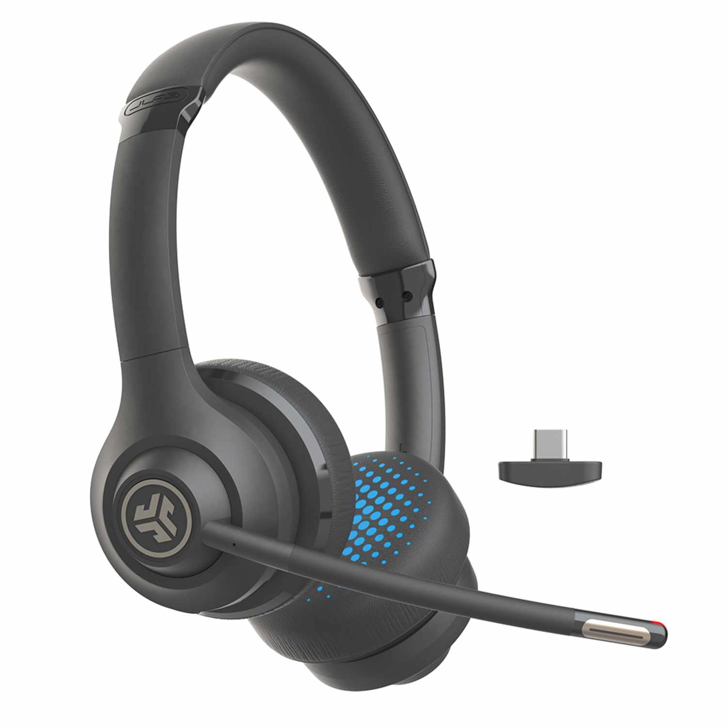 JLab Go Work Gen2 Wireless or Wired On-Ear Headphones Black