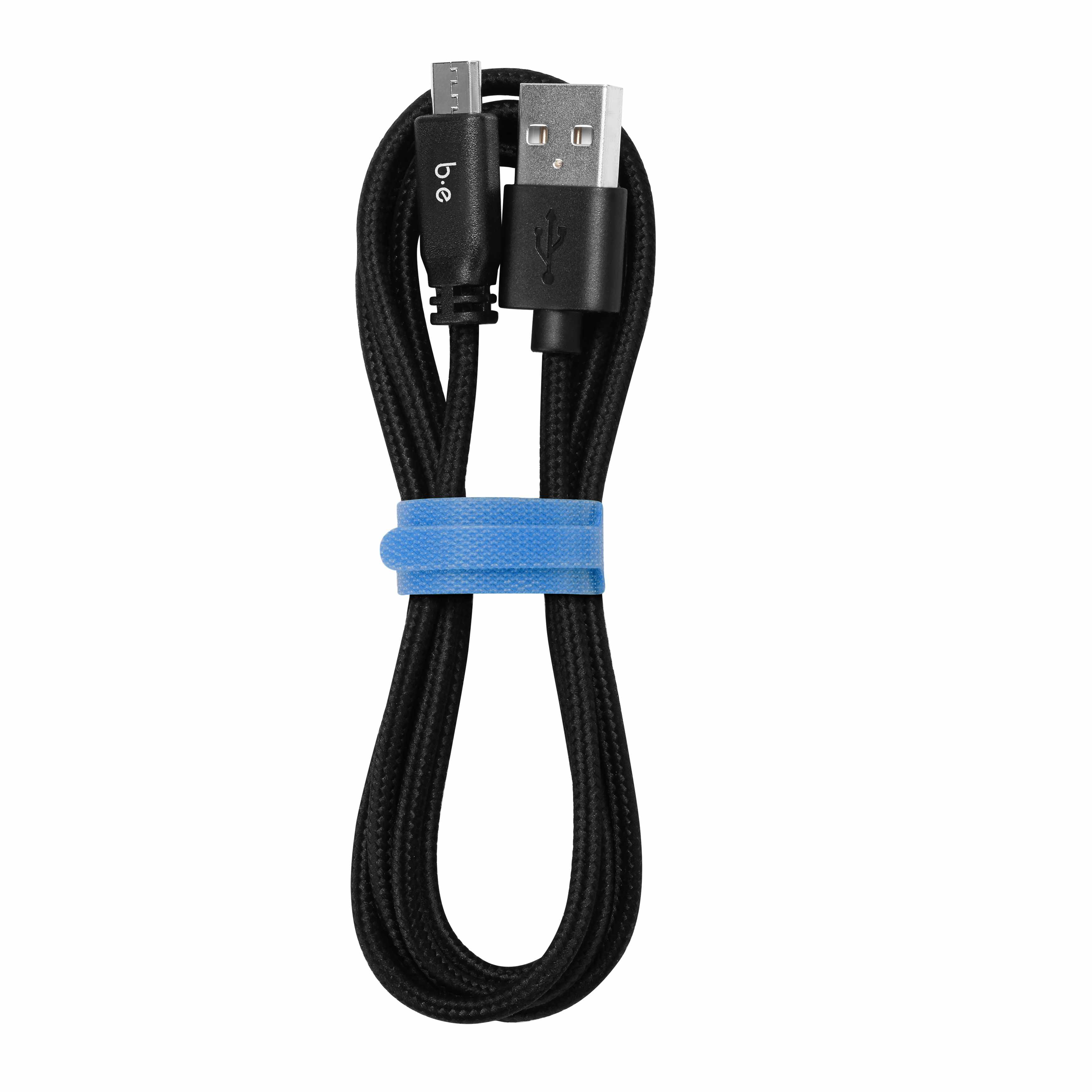 Blu Element Braided Charge/Sync Micro USB to USB-A Cable 4 ft Black