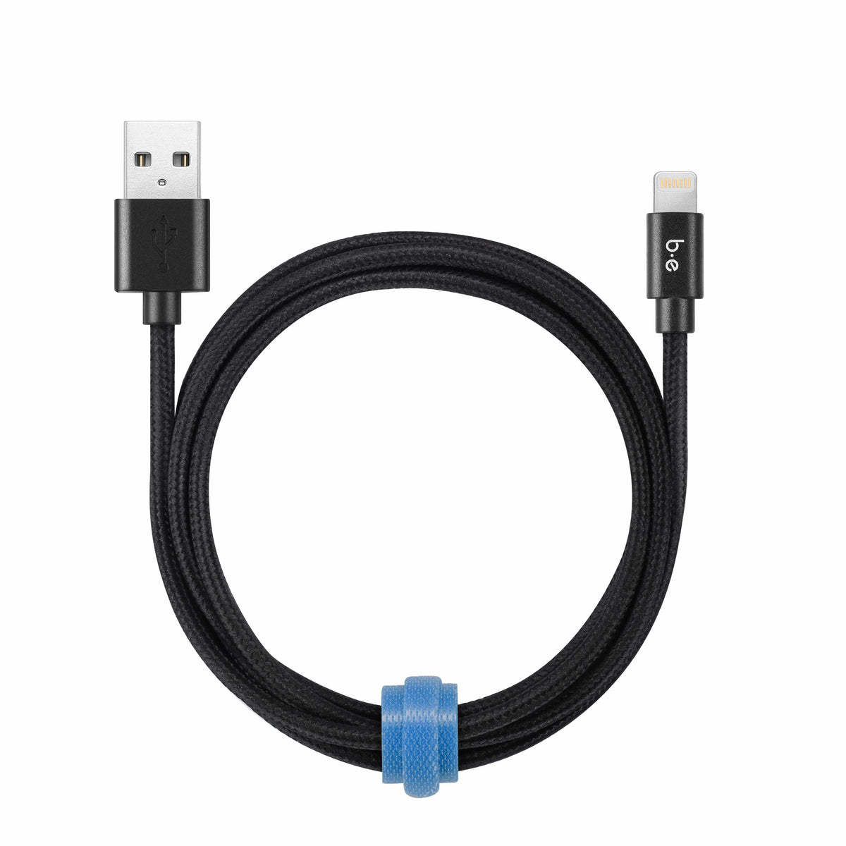 Blu Element Braided Charge/Sync Lightning to USB-A Cable 6 ft Black