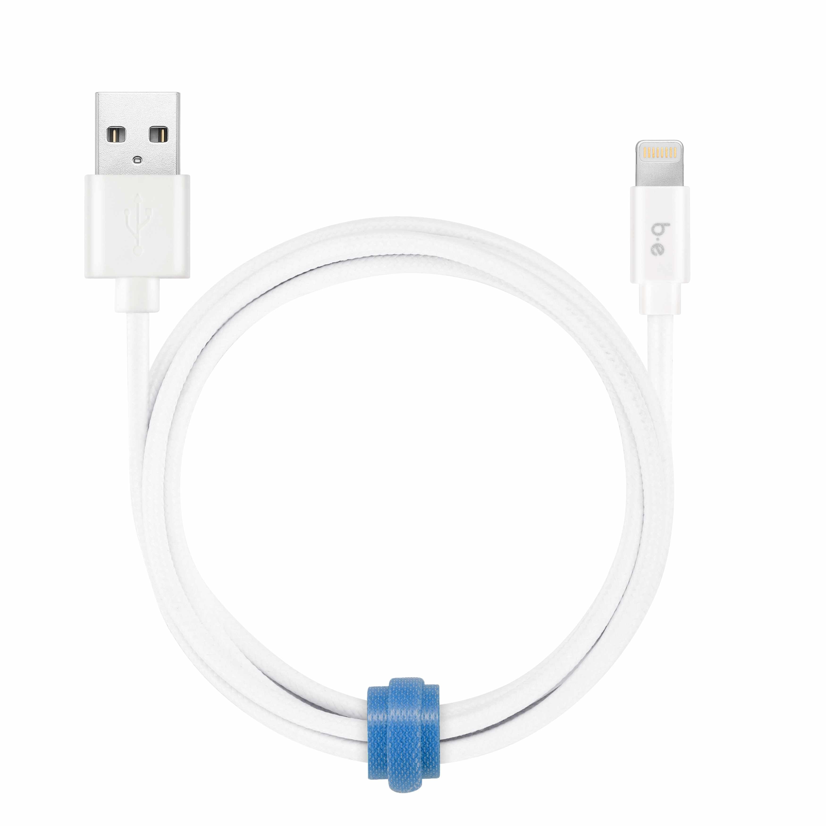 Blu Element Braided Charge/Sync Lightning to USB-A 6 ft White