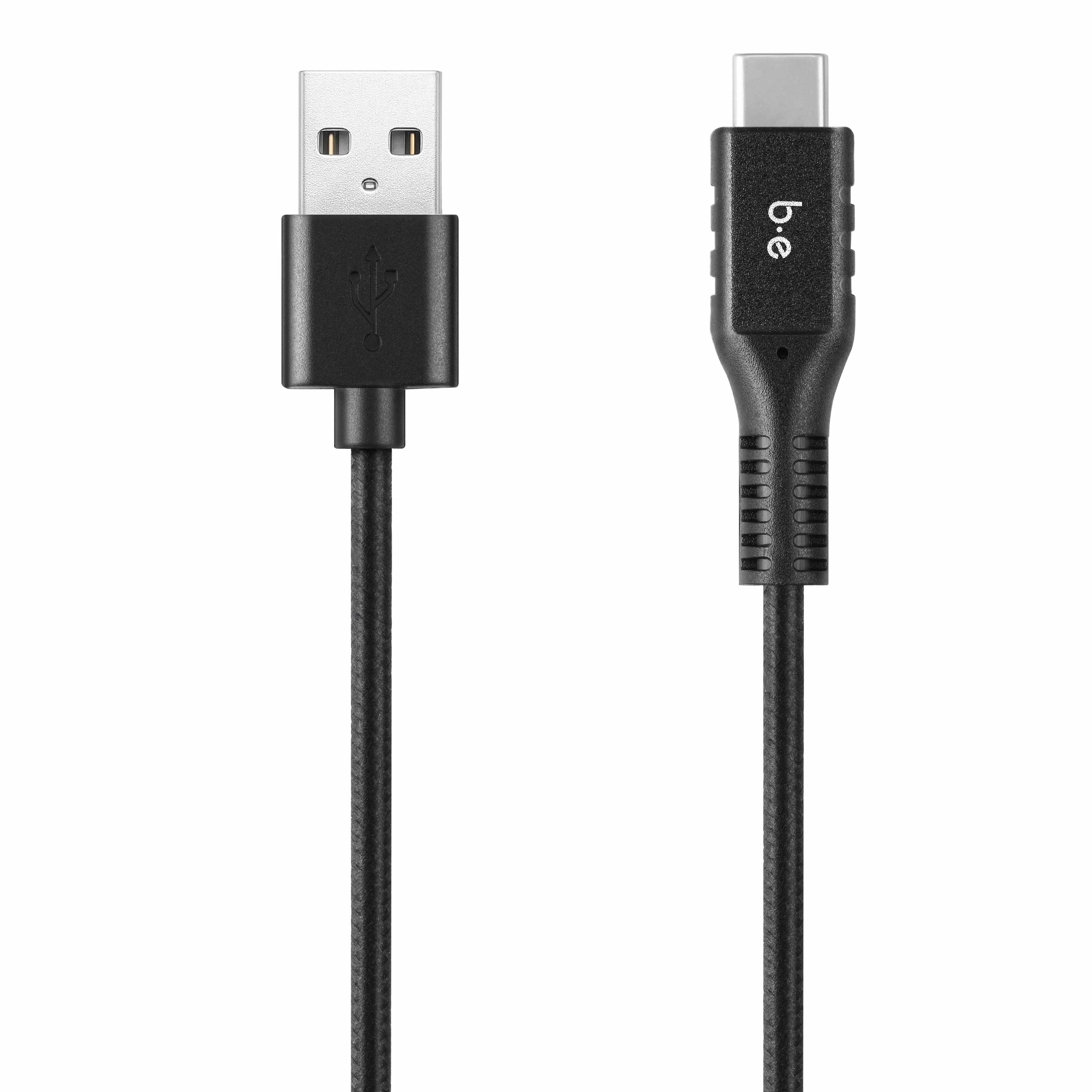 Blu Element USB-A to USB-C 4 ft Braided Cable Black