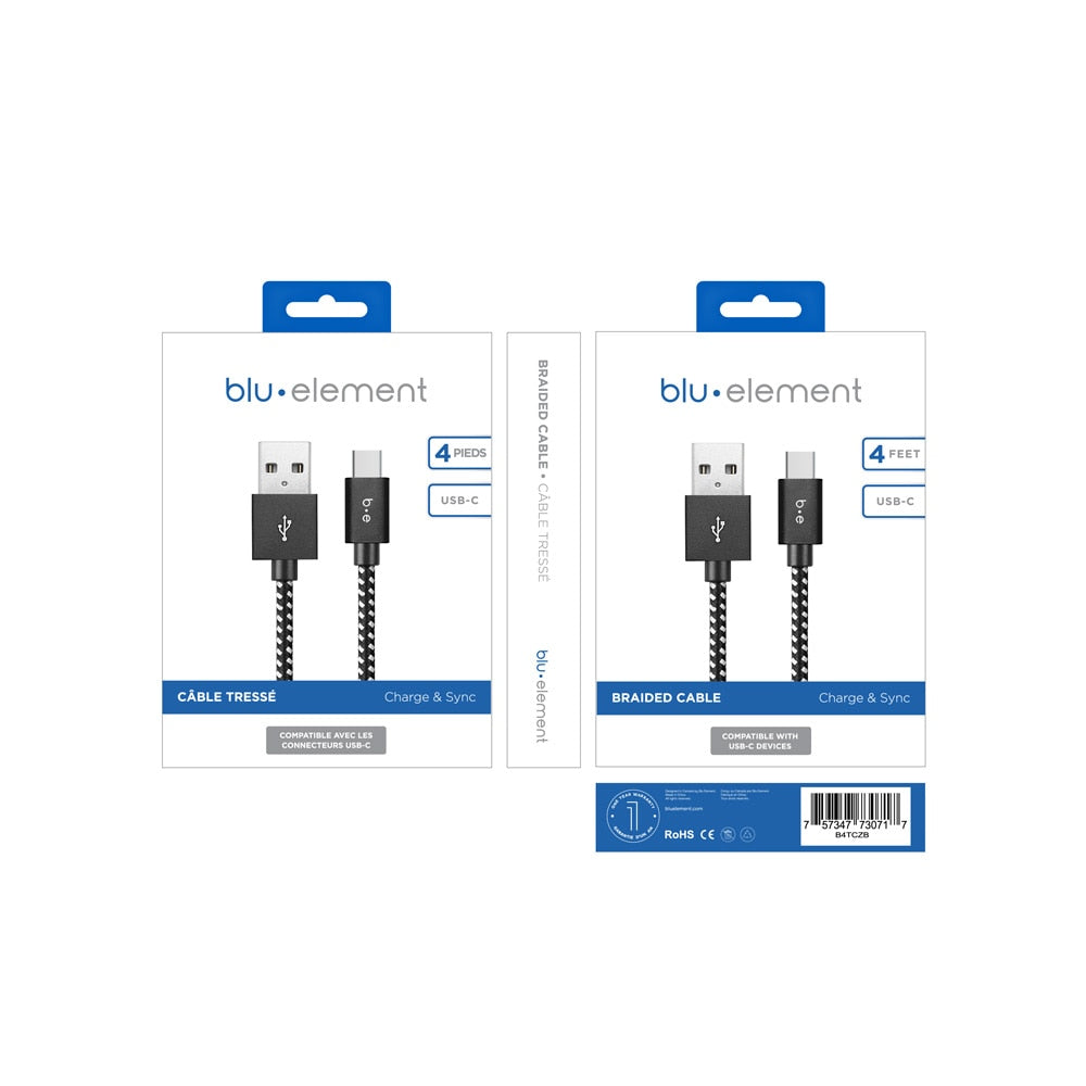 Blu Element USB-A to USB-C Braided Cable