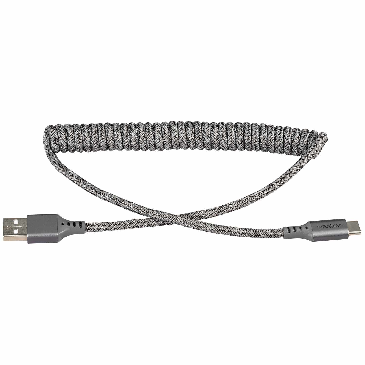 Ventev USB-A to USB-C 1 ft Cable Grey