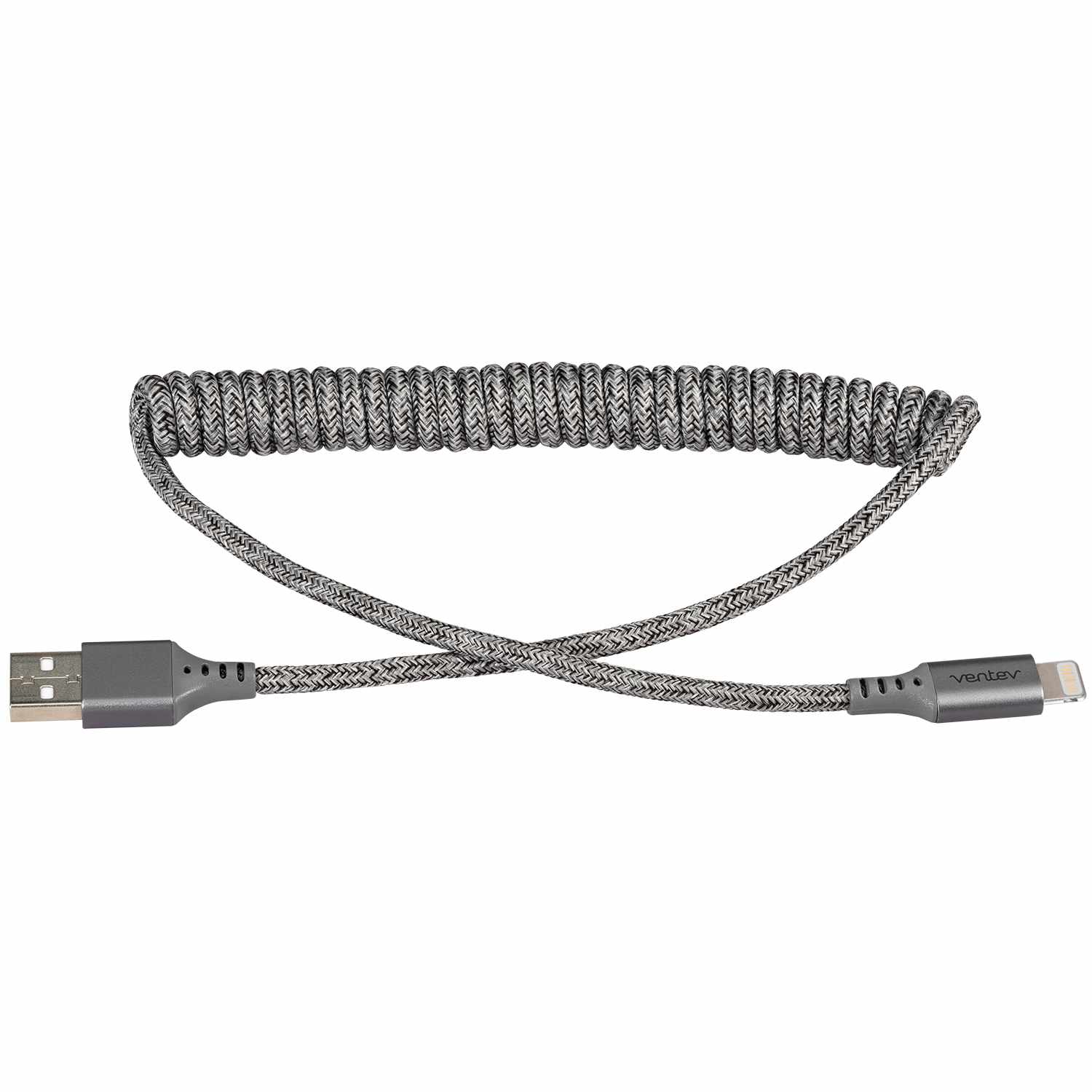 Ventev USB-A to Lightning 1 ft Cable Grey
