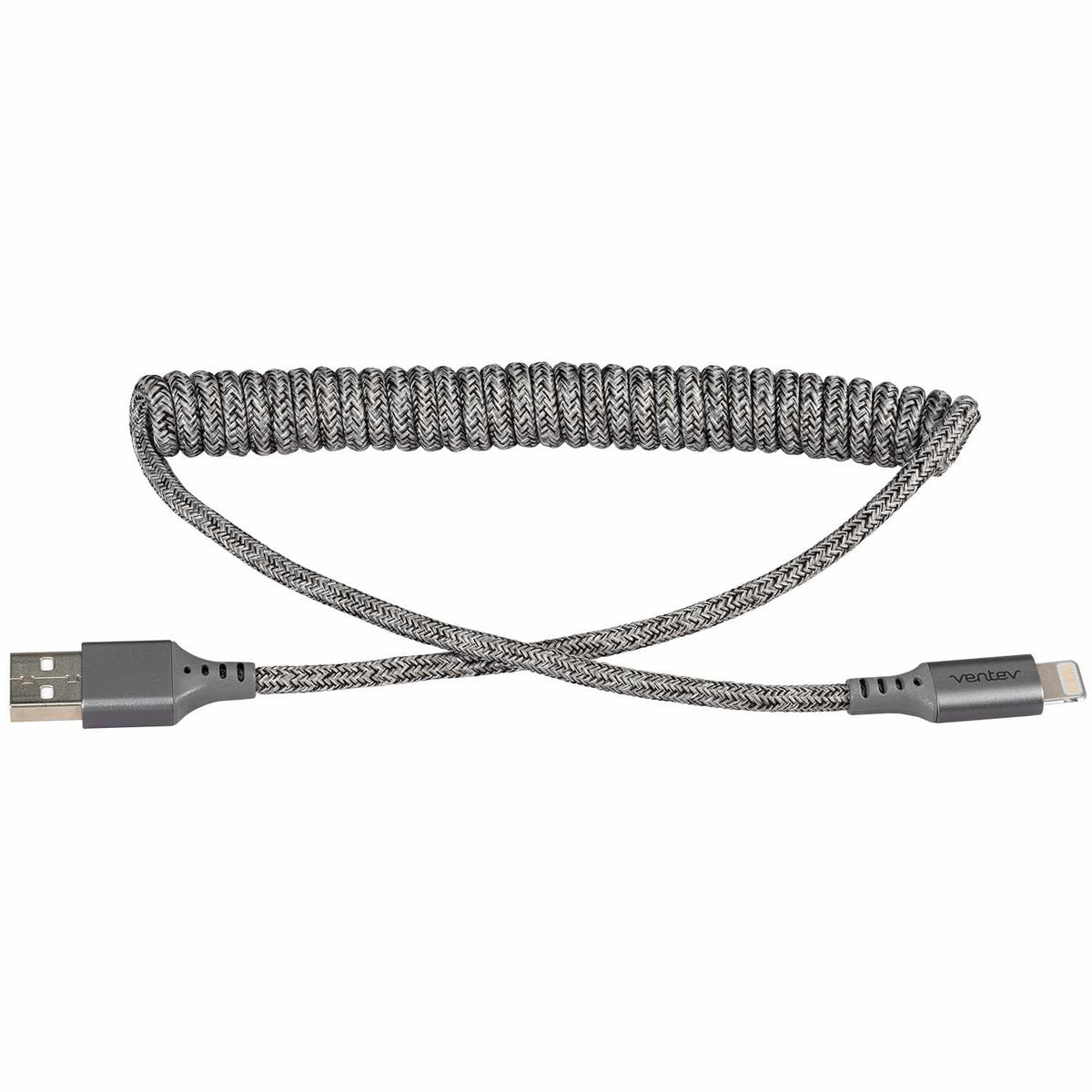 Ventev USB-A to Lightning 1 ft Cable Grey