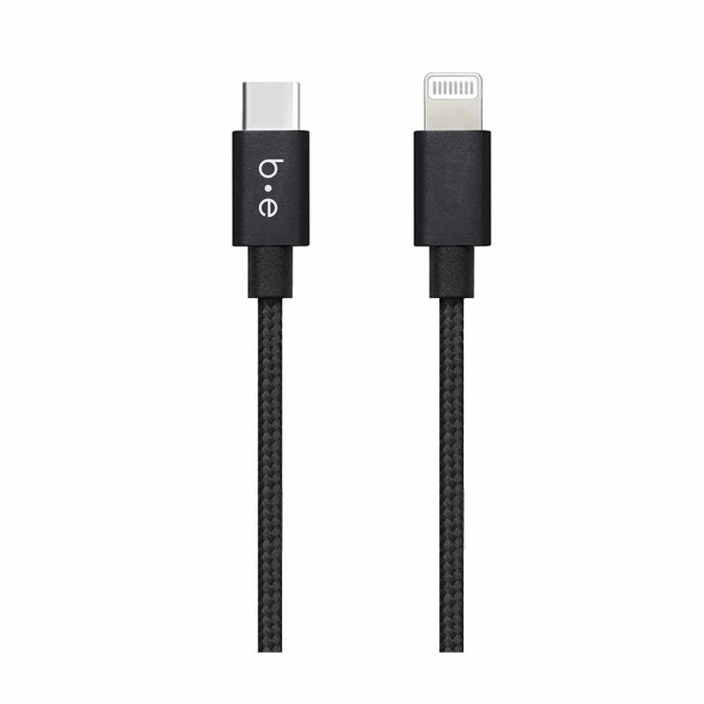 Blu Element USB-C to Lightning 4 ft Braided Cable Black