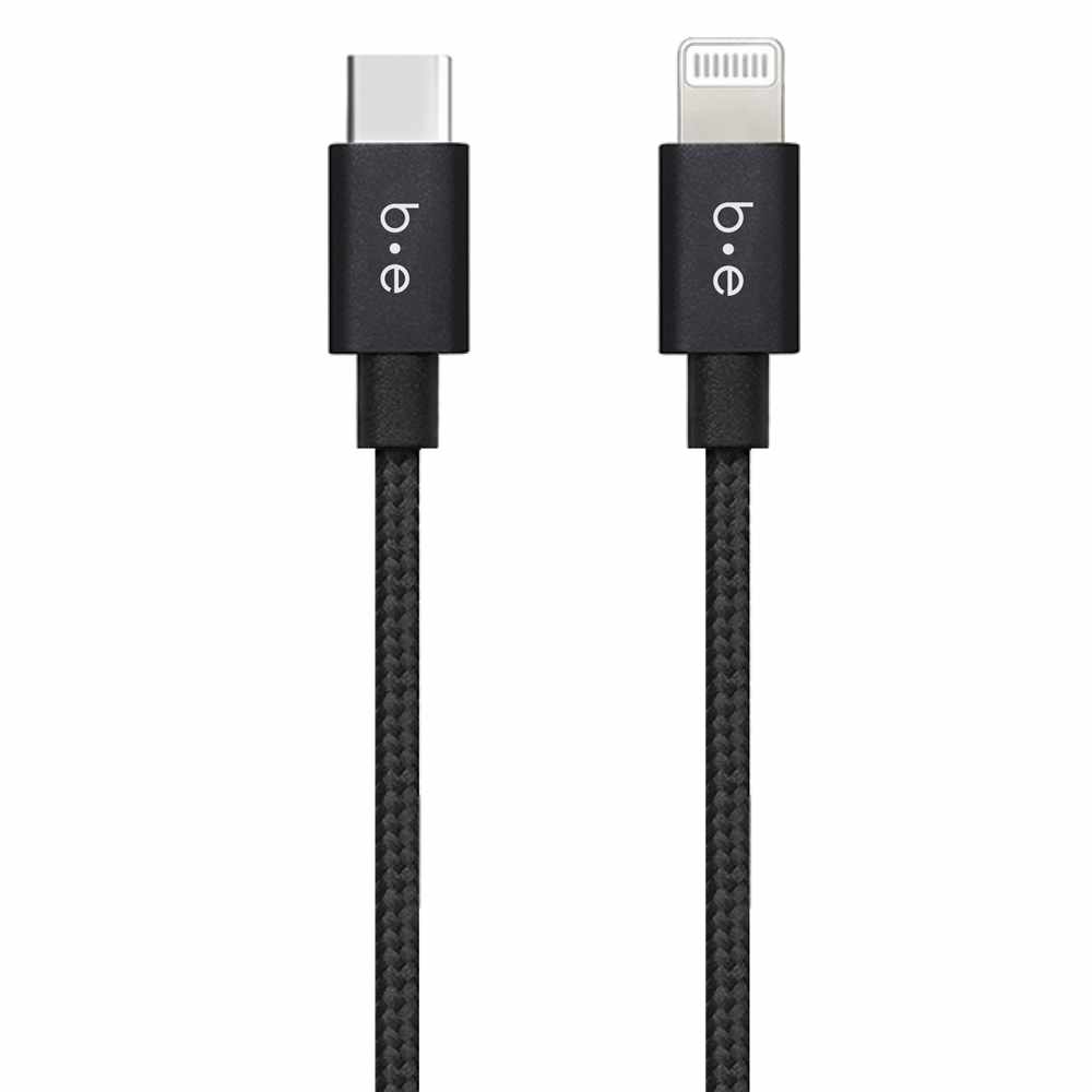 Blu Element USB-C to Lightning 10 ft Braided Cable Black