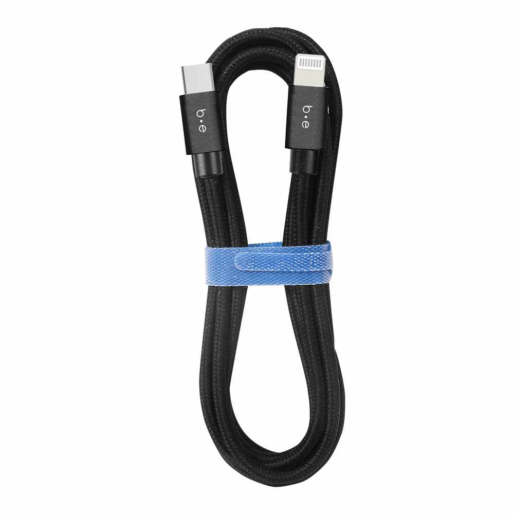 Blu Element USB-C to Lightning 10 ft Braided Cable Black