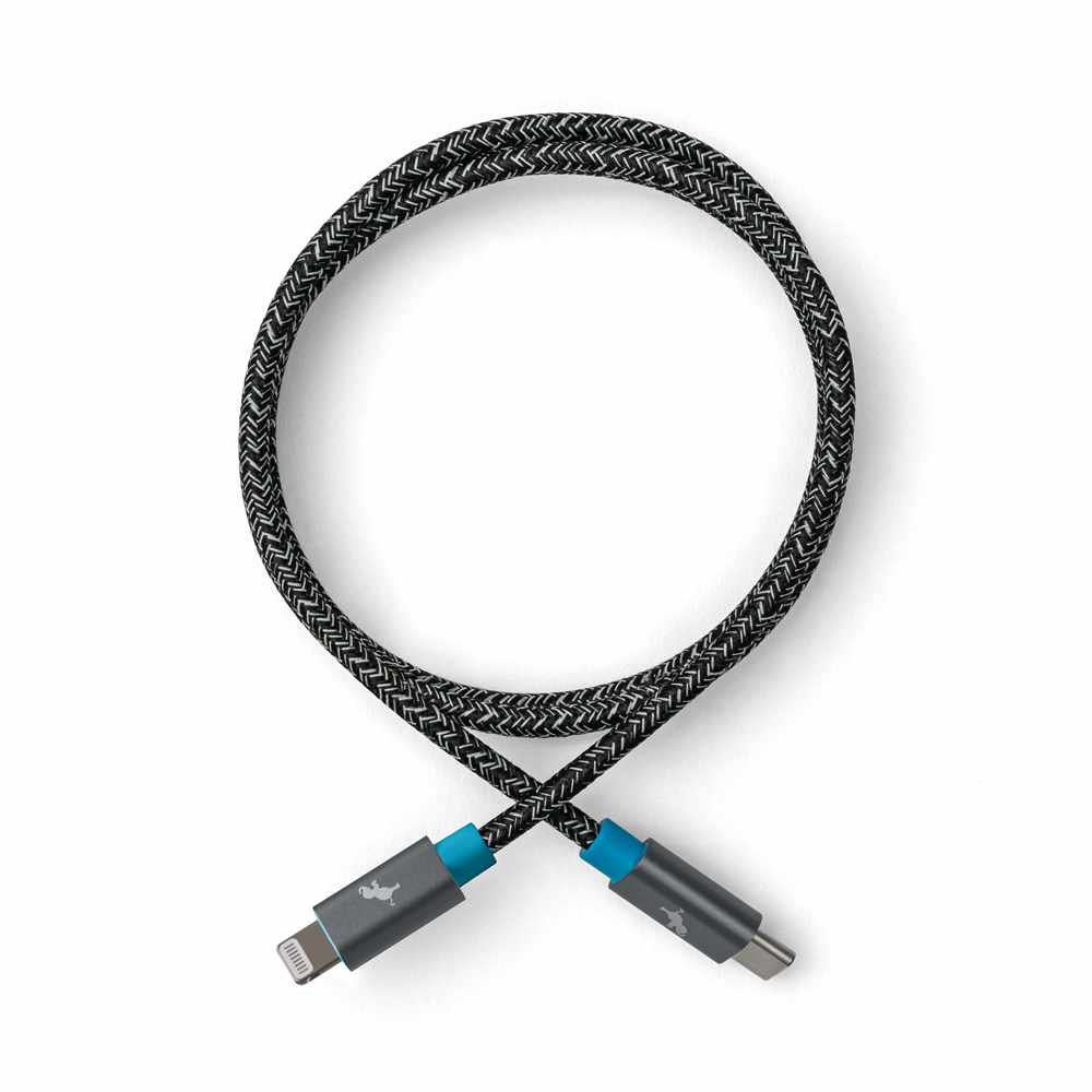 Nimble USB-C to Lightning 6 ft Braided Cable Grey