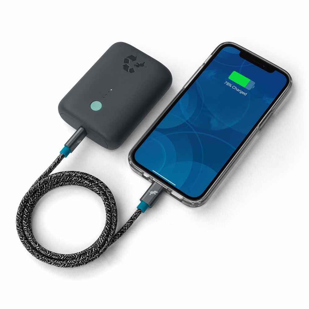 Nimble USB-C to Lightning 6 ft Braided Cable Grey