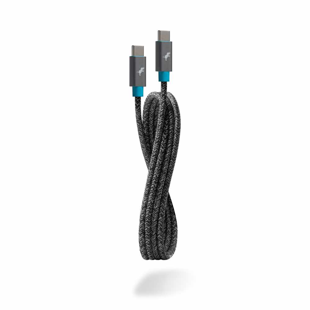 Nimble USB-C to USB-C 3 ft Braided Cable Grey