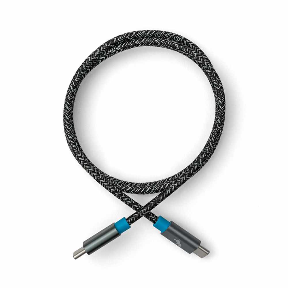 Nimble USB-C to USB-C 3 ft Braided Cable Grey