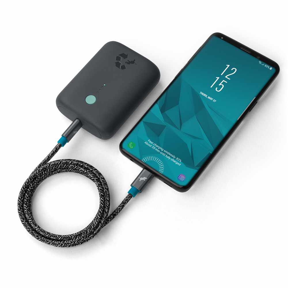 Nimble USB-C to USB-C 3 ft Braided Cable Grey