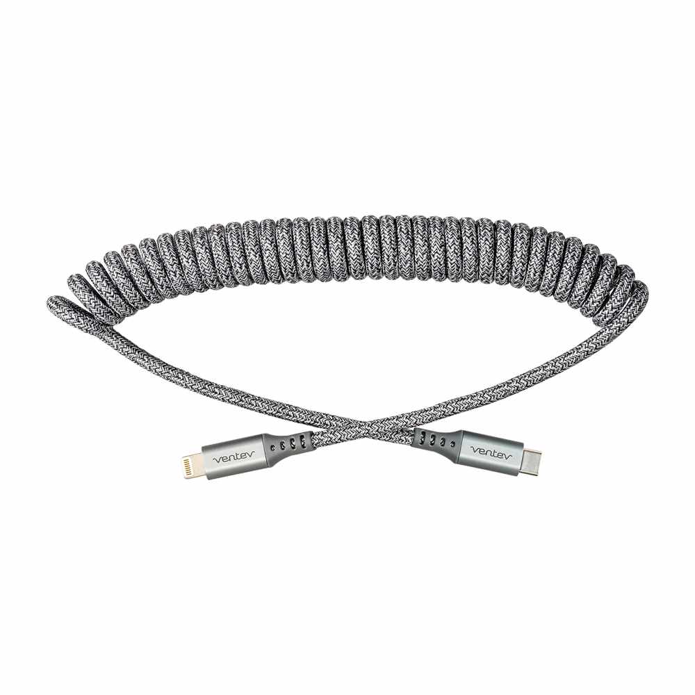 Ventev USB-C to Lightning 3 ft Cable Grey
