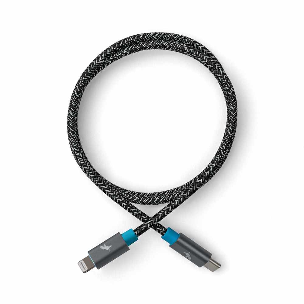Nimble USB-C to Lightning 10 ft Braided Cable Grey