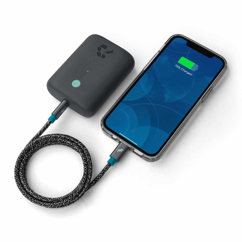 Nimble USB-C to Lightning 10 ft Braided Cable Grey