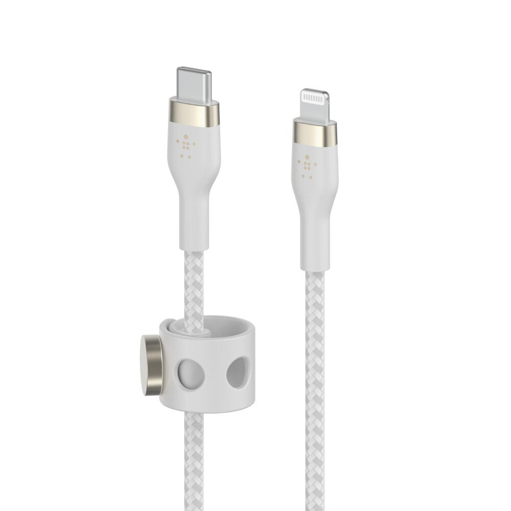 Belkin BoostCharge Pro Flex USB-C Cable with Lightning Connector 6 ft White