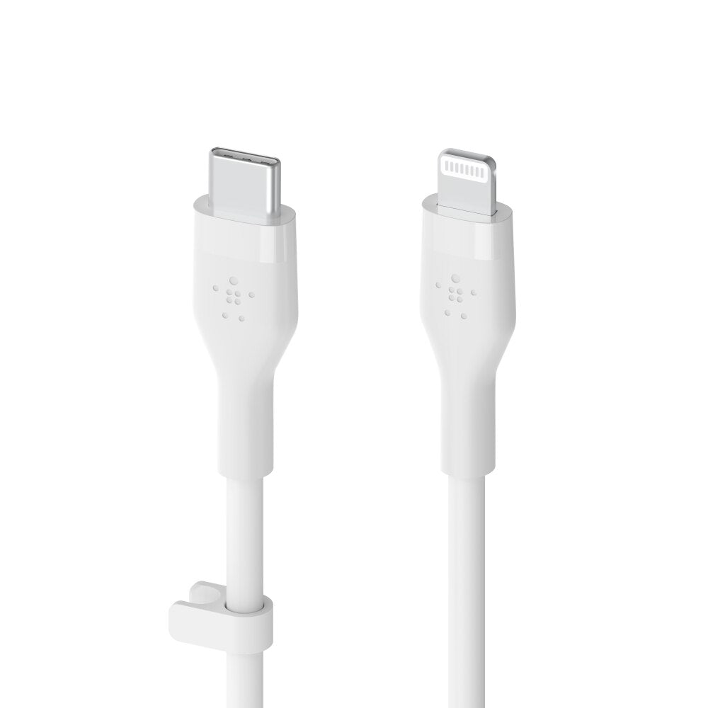 Blu Element Belkin BoostCharge PRO USB-C Charge/Sync Cable with Lightning Connector 3 ft White