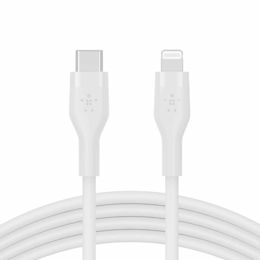Blu Element Belkin BoostCharge PRO USB-C Charge/Sync Cable with Lightning Connector 3 ft White