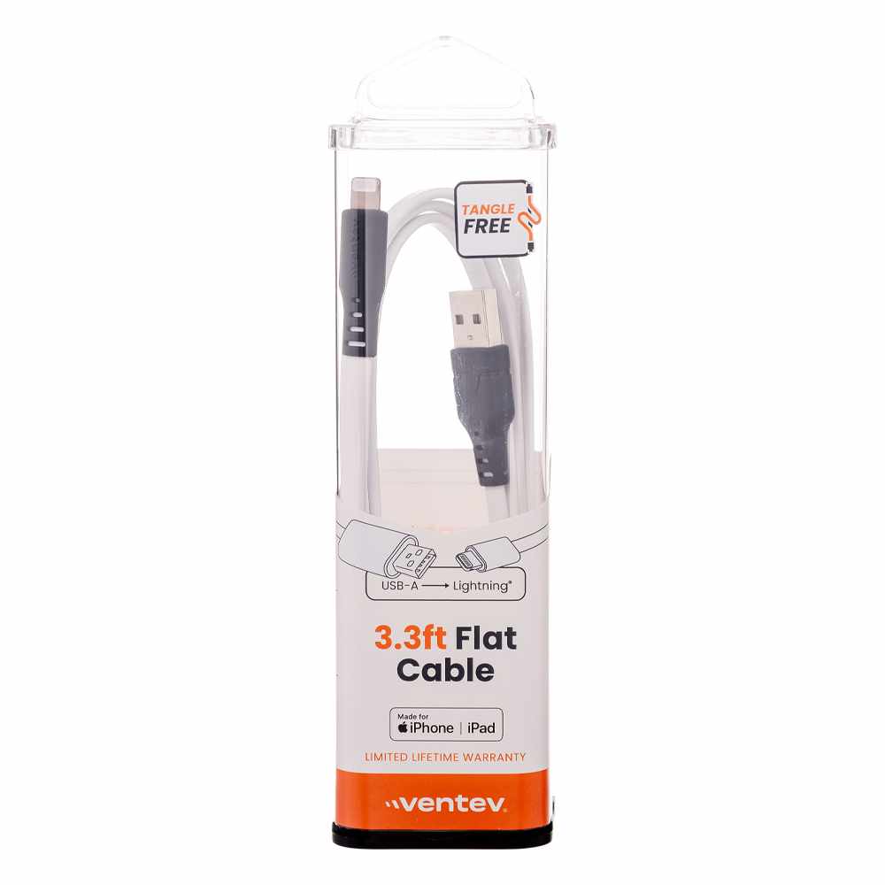 Ventev USB-C to Lightning 3.3 ft Cable White