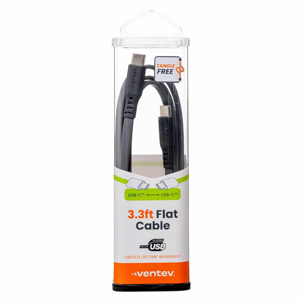 Ventev USB-C to USB-C 3.3 ft Cable Grey