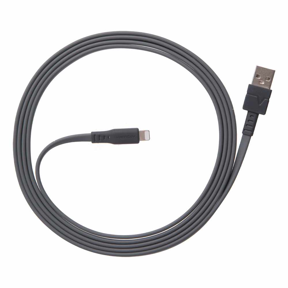 Ventev USB-A to Lightning 6 ft Cable Grey