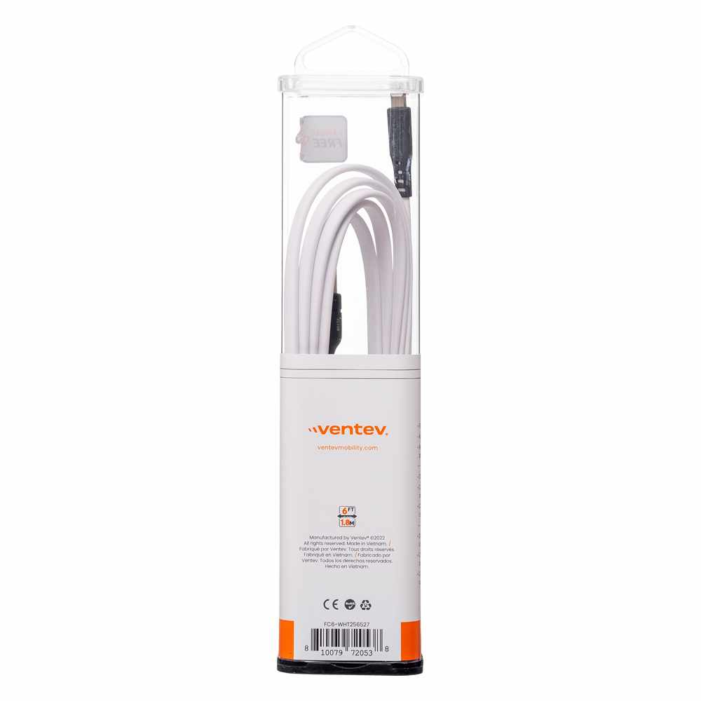 Ventev USB-C to Lightning 6 ft Cable White