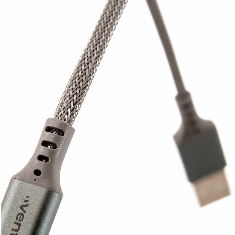 Ventev AC10STL256518 ChargeSync Alloy USB-C to USB-C Cable 10 ft Steel